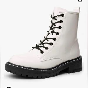 ICHIGO Women’s Fashion Ankle Boots size 8, white